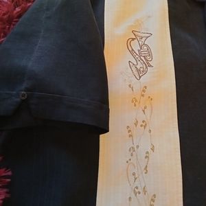 Cubavera XL black & white short sleeve mens shirt